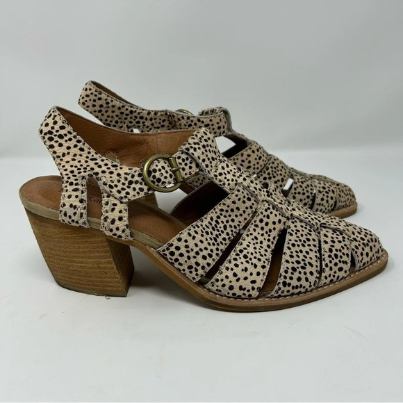 Jeffrey Campbell Angora Calf Hair Sandals Cheetah Size 10 - Picture 3 of 12
